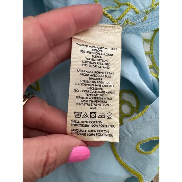 Embroidered Blue Blouse - Picture 4 of 7